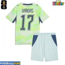 Schweiz Ruben Vargas #17 Auswärts Trikotsatz Kinder WM 2026 Kurzarm (+ Kurze Hosen)